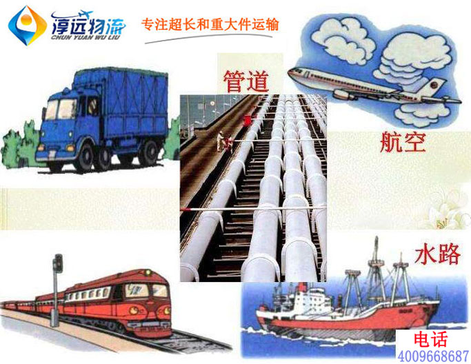 大件貨物運(yùn)輸方式：公路運(yùn)輸、鐵路運(yùn)輸、水路運(yùn)輸、空運(yùn)